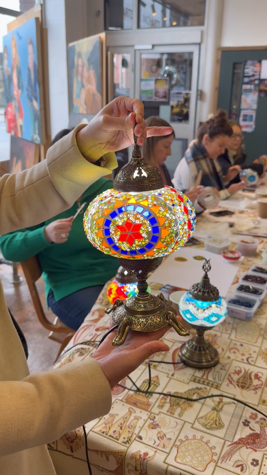 Craft Workshop Make Mosaic Lamp in Glasgow