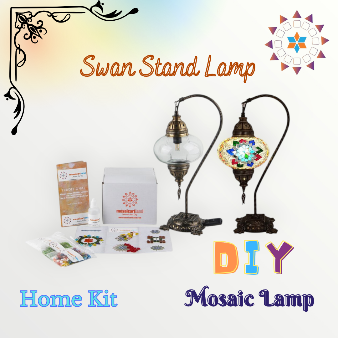 Swan Stand Mosaic Lamp Kit | Turkish Lamp Kit UK
