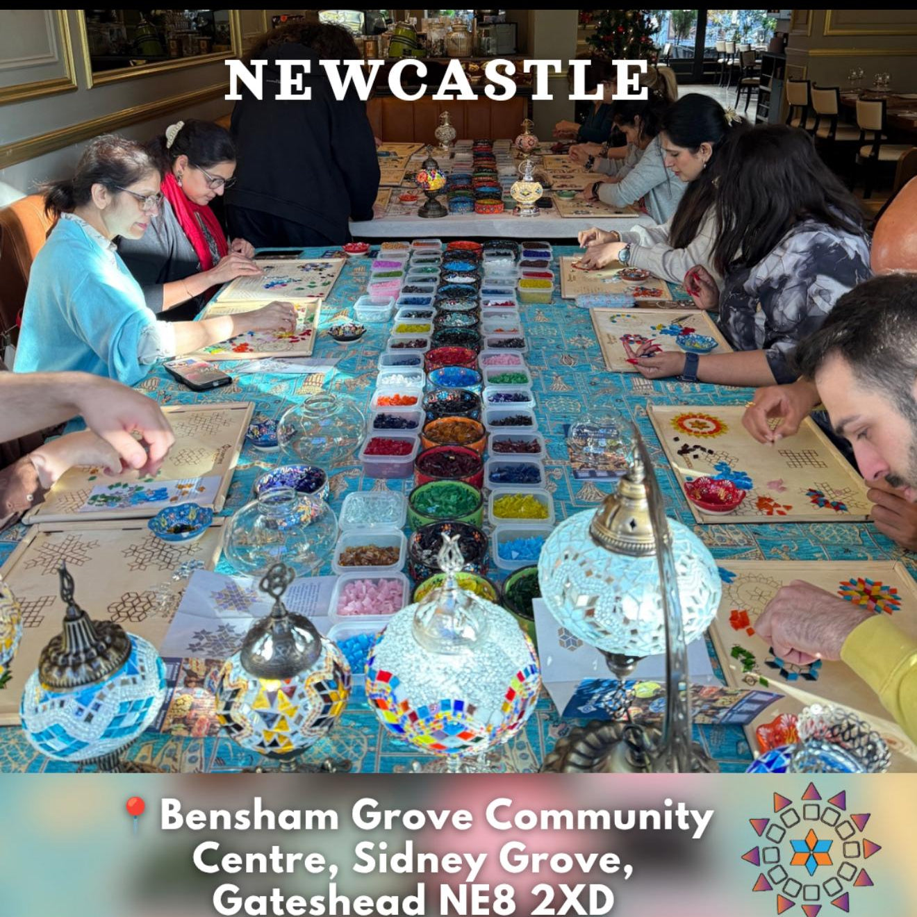 Craft Workshop Make Mosaic Lamp in Newcastle