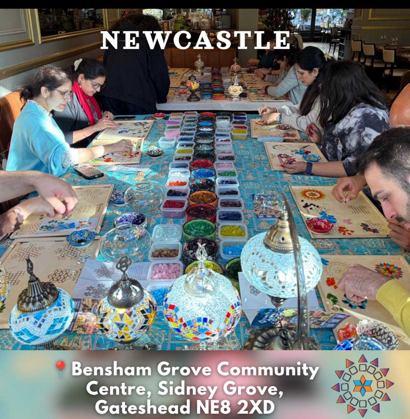 Craft Workshop Make Mosaic Lamp in Newcastle