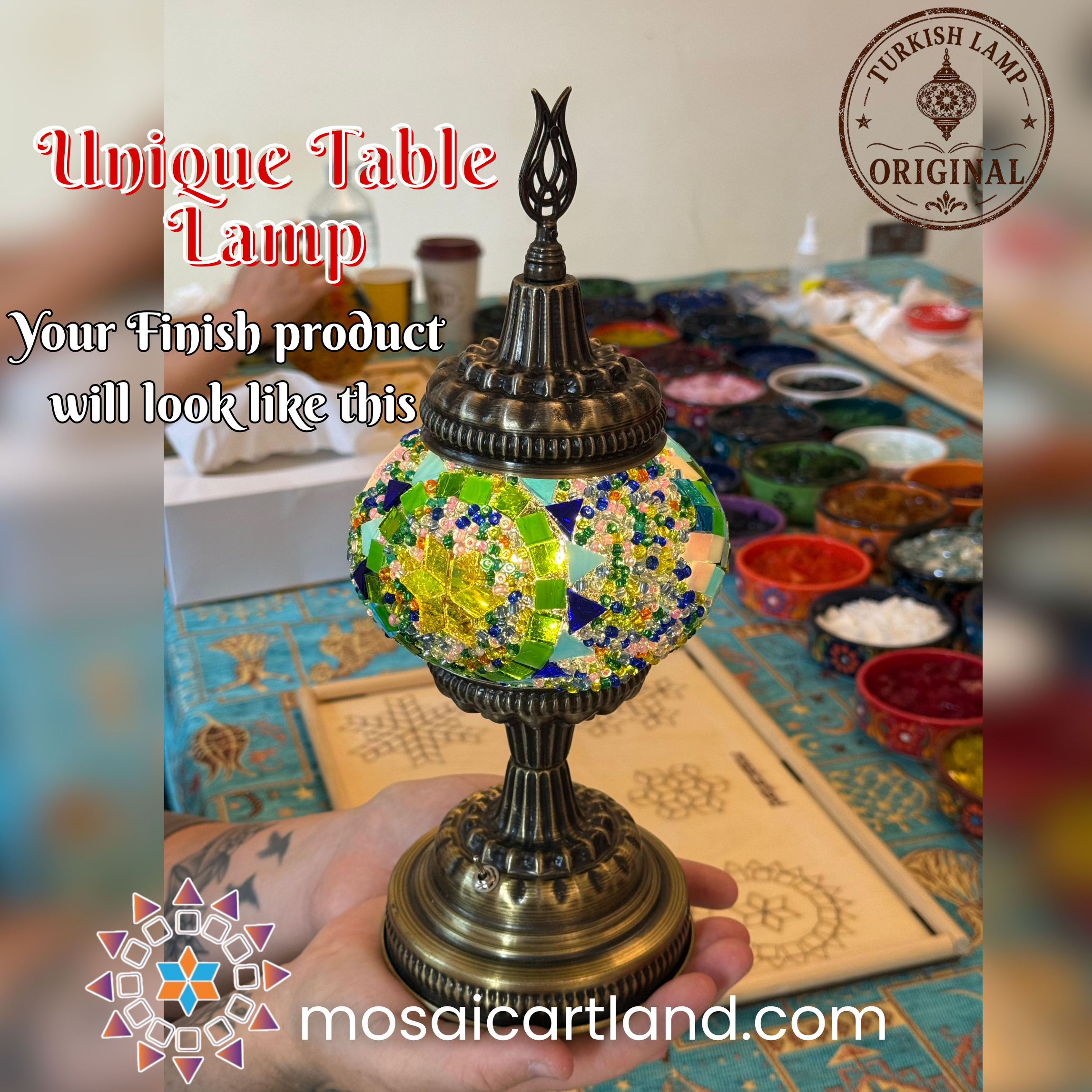 Table Lamp | Home Made Kits Mosaic Lamp Mosaicartland